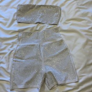 I  Am Gia bicycle shorts with matching tube top